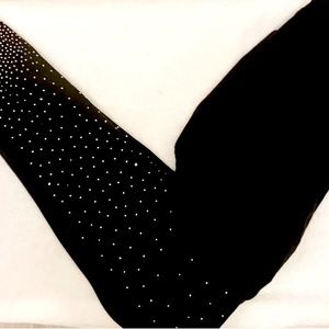 Venus Black Leggings with faux Crystal Detail Elastic Waist Medium